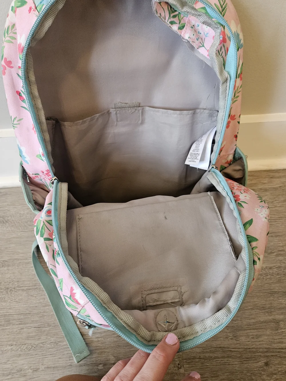 Pink Floral Kids Backpack
